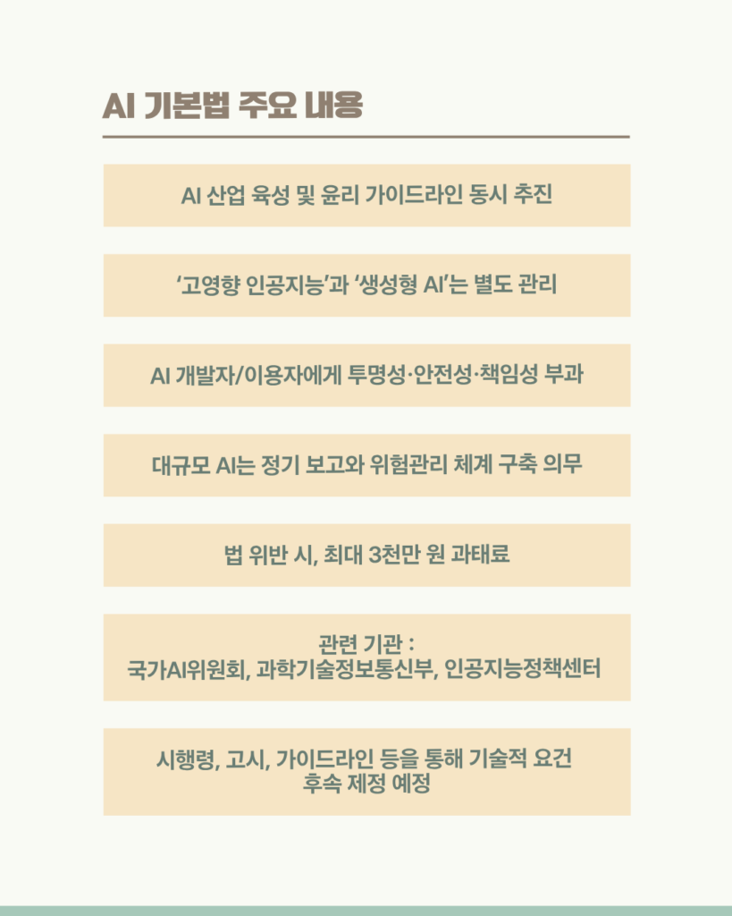 AI 기본법 주요 내용